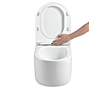 Camargue Wand-WC-Set Amsterdam (Spülrandlos, Ohne Spezialglasur, Spülform: Tief, WC Abgang: Waagerecht, Weiß) | BAUHAUS