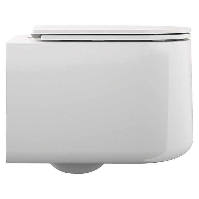 Camargue Wand-WC-Set Amsterdam (Spülrandlos, Ohne Spezialglasur, Spülform: Tief, WC Abgang: Waagerecht, Weiß) | BAUHAUS