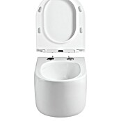 Camargue Wand-WC-Set Amsterdam (Spülrandlos, Ohne Spezialglasur, Spülform: Tief, WC Abgang: Waagerecht, Weiß) | BAUHAUS
