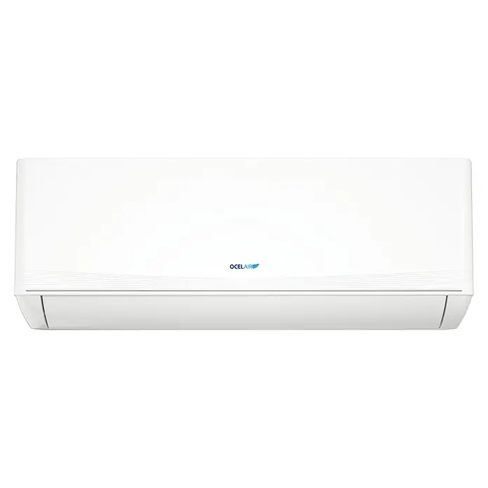 Ocelair Aire acondicionado Inverter Plus 12 - 3.500 W, 3.800 W, Tamaño de la estancia: 20 m² - 35 m² - Unidad de aire acondicionado blanca de pared con logo OCELAIR.