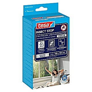 Tesa Insect Stop Pollenhor Pollenbescherming (b x h: 130 x 150 cm, Montage hor: Met klittenband vastmaken, Antraciet)