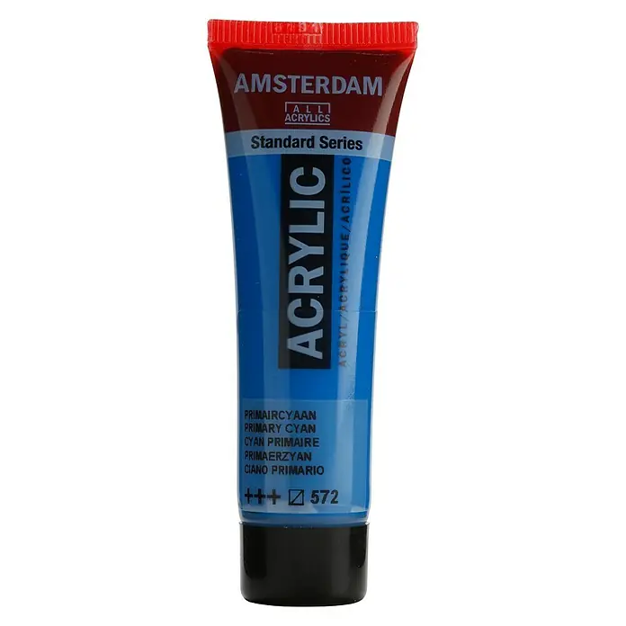 Talens Amsterdam Pintura acrílica Standard - Cyan primario, 20 ml, Tubo - Tubo de pintura acrílica azul Amsterdam Standard Series. Pintura acrílica de alta calidad para artistas y aficionados.