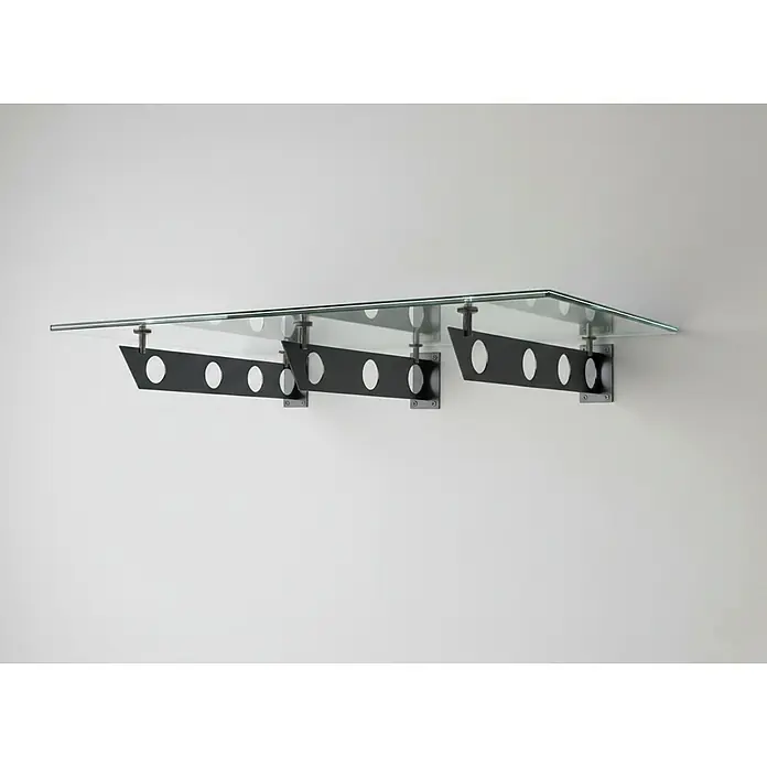 Glaszentrum Hagen Vordach - 230 x 90 x 25 cm, Schwarz