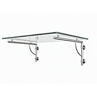 Glaszentrum Hagen Vordach (200 x 90 x 45 cm, Silber)