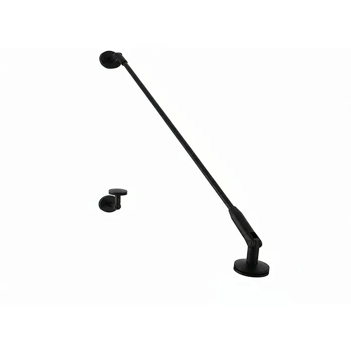 Glaszentrum Hagen Vordach Glasvordach BK Halter 120x90 cm FR STB - 120 x 90 x 75 cm, Schwarz