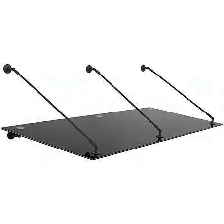 Glaszentrum Hagen  Vordach Glasvordach BK Halter 230x90 cm GR VDB STB