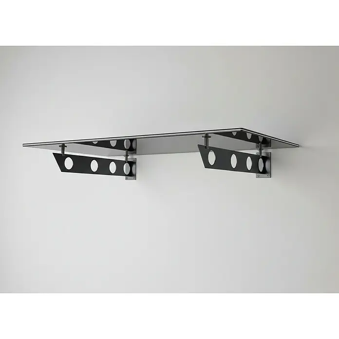 Glaszentrum Hagen Vordach - 120 x 90 x 25 cm, Schwarz