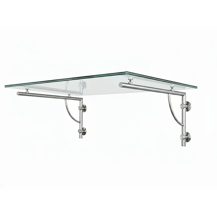Glaszentrum Hagen Vordach - 190 x 90 x 45 cm, Silber
