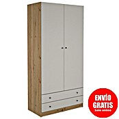 Meka Block Armario para ropa K-649 (L x An x Al: 51,6 x 100 x 205 cm, Cashmere/Roble Albar) | BAUHAUS