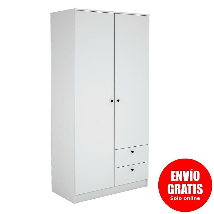 Meka Block Armario para ropa K-648 (L x An x Al: 51,6 x 100,2 x 200 cm, Blanco Soft) | BAUHAUS