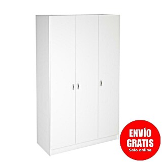 Meka Block Armario para ropa K-7349 (L x An x Al: 52 cm x 128,2 mm x 200 cm, Blanco Liso)