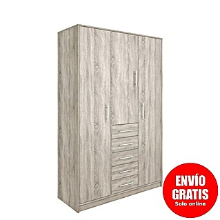 Meka Block Armario para ropa K-9235 (L x An x Al: 50 cm x 130 mm x 200 cm, Roble Cortez, Espesor: 16 mm)