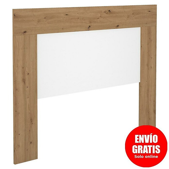 Meka Block Cabecero de cama K-875 (An x Al: 160 x 130 cm, Roble Albar/Blanco Poro) | BAUHAUS