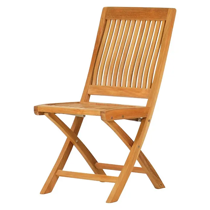 Kai Wiechmann Gartenstuhl - Teakholz, Klappbar, Naturbelassen, B x T x H: 47 x 60 x 92 cm