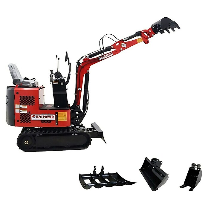 HZC Power Minibagger SDKB801 (7 kW, Diesel, Auslegerschwenkbereich: 120 °) | BAUHAUS