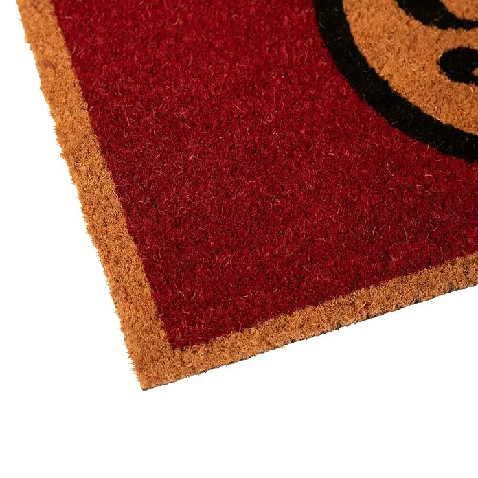 Fußmatte Harry Potter - 60 x 40 cm, Platform 9 3/4, Material Nutzschicht: Kokos - Rote Kokos-Fußmatte mit Naturfaser-Rand und teilweisem schwarzem Design.