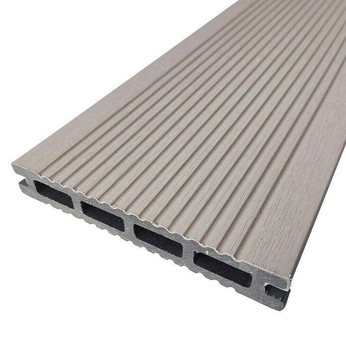 Dioco Tablón para terraza WPC Durafloor (L x An x Es: 220 x 14 x 2,3 cm, Arena/Gris, 1 ud.) | BAUHAUS