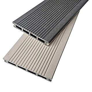 Dioco Tablón para terraza WPC Durafloor (L x An x Es: 220 x 14 x 2,3 cm, Arena/Gris, 1 ud.)