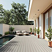 Dioco Tablón para terraza WPC Durafloor (L x An x Es: 220 x 14 x 2,3 cm, Arena/Gris, 1 ud.) | BAUHAUS
