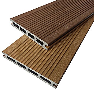 Dioco Tablón para terraza WPC Durafloor (L x An x Es: 220 x 14 x 2,3 cm, IPE/Teca, 1 ud.)