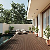Dioco Tablón para terraza WPC Durafloor (L x An x Es: 220 x 14 x 2,3 cm, IPE/Teca, 1 ud.) | BAUHAUS