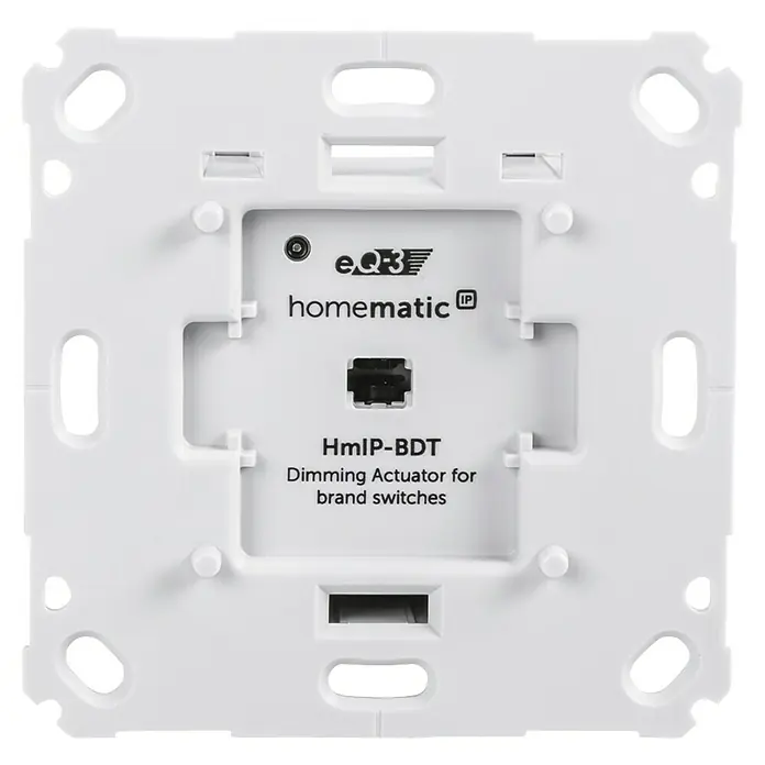Homematic IP Phasenabschnittdimmer-Einsatz HmIP-BDT - 37 x 71 x 71 mm, Unterputz, 230 V - Homematic IP Dimmaktor für Markenschalter: Intelligente Lichtsteuerung.