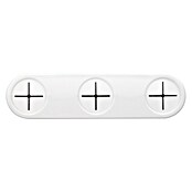 Inofix Colgador 2083 (L x An x Al: 16,2 x 4,3 x 2,2 cm, Número de ganchos: 3, Blanco, Plástico)