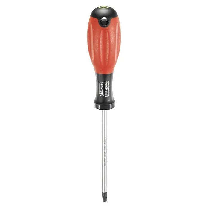 Connex Destornillador COX310930 - TX 30 - Un destornillador rojo ONNEX con cabeza Torx. Ideal para uso profesional en el taller o garaje.