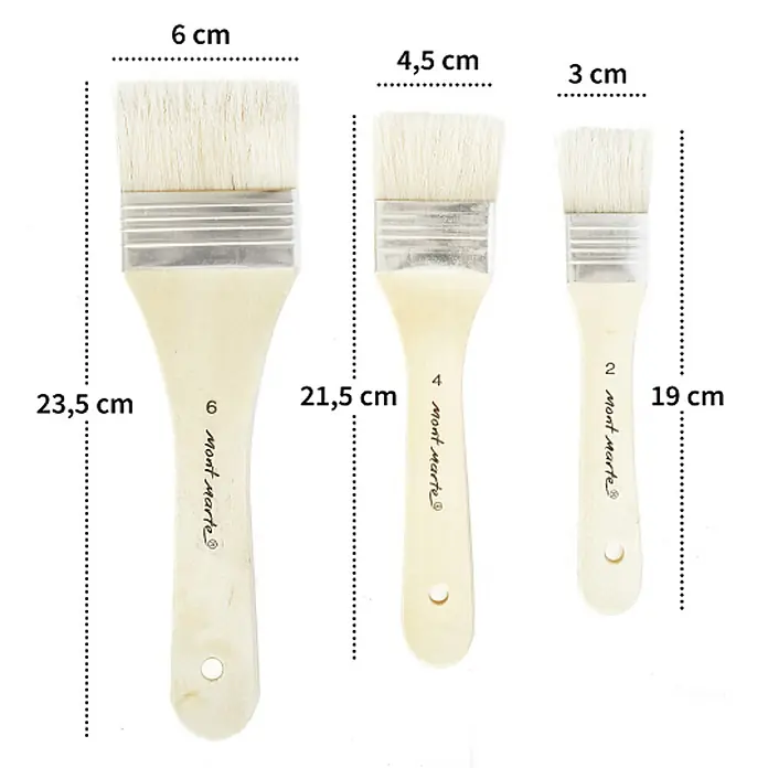 Mont Marte Effektpinsel-Set  Discovery Gesso - 3 -tlg., Größe Pinsel: 1 x Pinsel 3 x 19 cm 1 x Pinsel 4,5 x 21,5 cm 1 x Pinsel 6 x 23,5 cm
