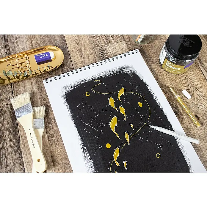 Mont Marte Effektpinsel-Set  Discovery Gesso - 3 -tlg., Größe Pinsel: 1 x Pinsel 3 x 19 cm 1 x Pinsel 4,5 x 21,5 cm 1 x Pinsel 6 x 23,5 cm