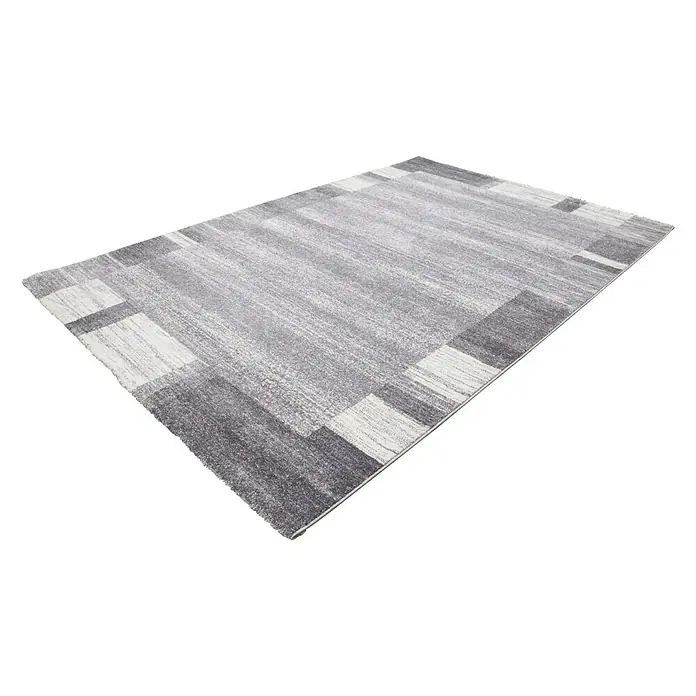 Kurzflorteppich Feeling 500 - Silber, 290 x 200 cm, 100 % Polypropylen (Flor) - Moderner grauer Teppich mit geometrischen Mustern, ideal für stilvolle Wohnräume.