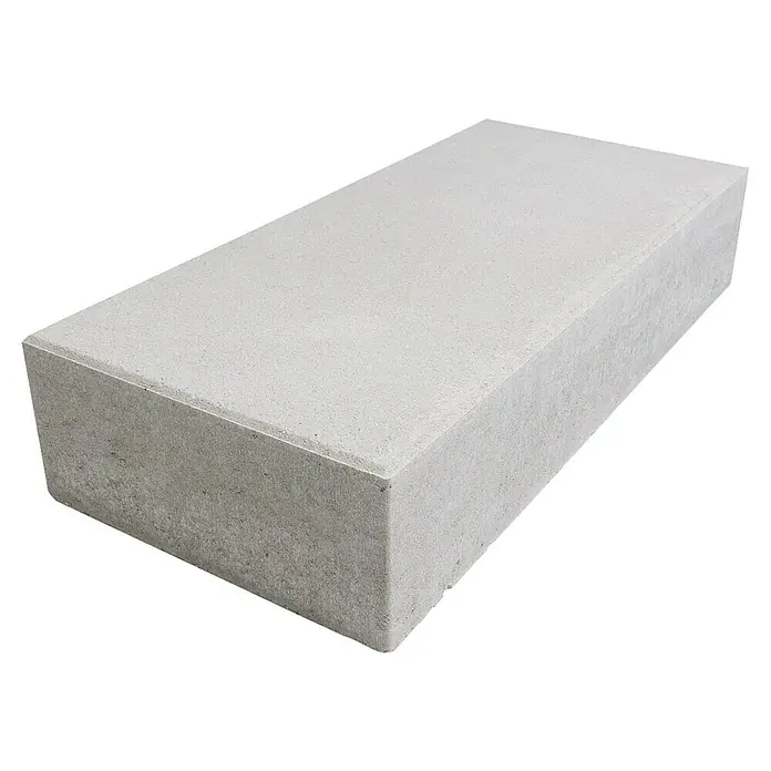 EHL Blockstufe - Grau, 75 x 35 x 15 cm, Beton - Hellgrauer rechteckiger Betonstein.