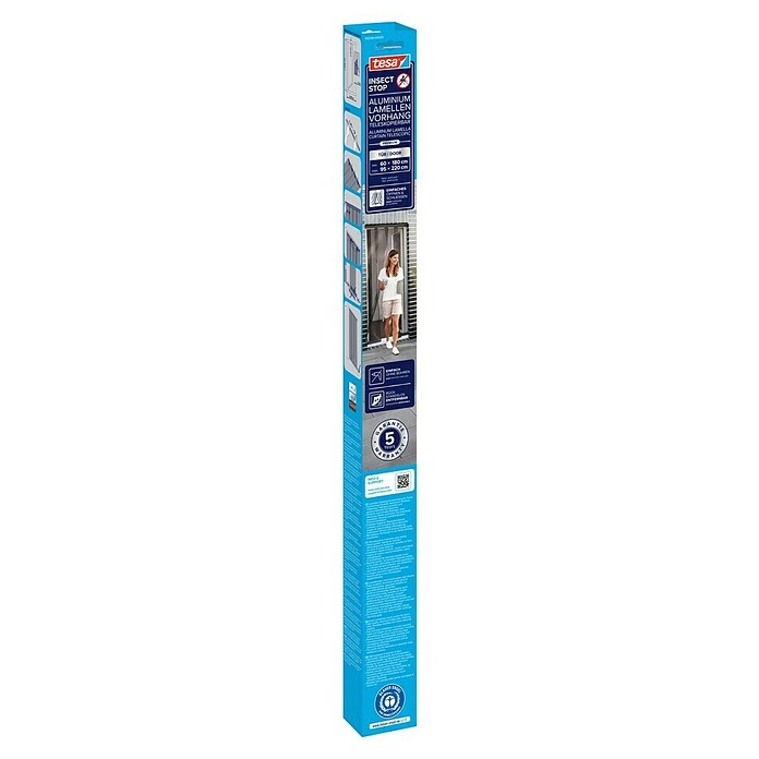 Tesa Insect Stop Lamellengordijn Premium (b x h: 95 x 220 cm, Antraciet) | BAUHAUS
