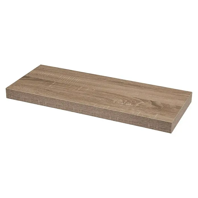 Regalux Wandboard XL4 - L x B x H: 23,5 x 118 x 3,8 cm, Eiche, Belastbarkeit: 12 kg - Rechteckiges, hellbraunes Holzregal mit Holzmaserung.