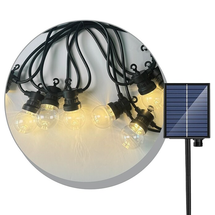 Dekorativna solarna svjetiljka  (Na otvorenom, 12,5 m, Topla bijela) | BAUHAUS