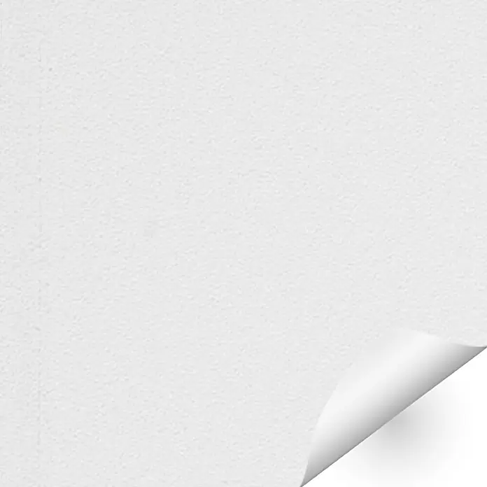 Lámina decorativa autoadhesiva vinílico autoadhesivo a metros - Blanco roto - Papel blanco texturizado con una esquina inferior derecha doblada.