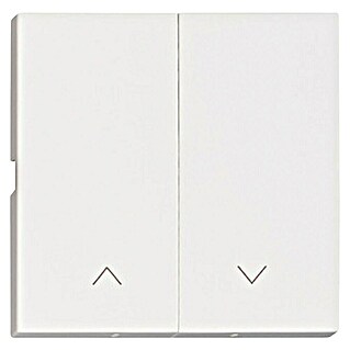 Schrack Serienschalter Visio S 55 (L x B x H: 55 x 27,5 x 7 mm, Weiß, Kunststoff, mit Pfeilen)