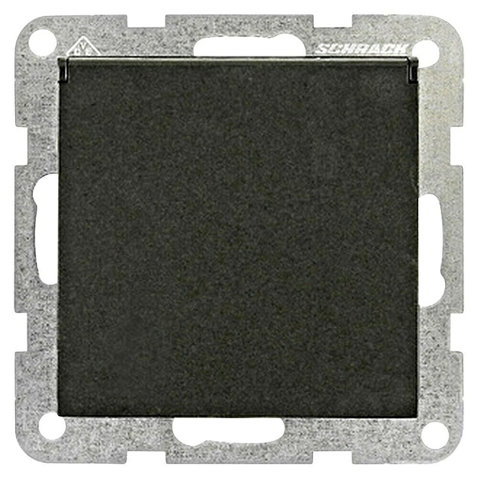Schrack Steckdose Visio S 55 (L x B x H: 70 x 70 x 46 mm, Schwarz, Kunststoff) | BAUHAUS