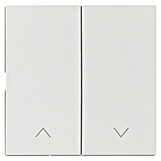 Schrack Serienschalter Visio S 50 (L x B x H: 50 x 27,5 x 7 mm, Weiß, Kunststoff, mit Pfeilsymbolen)