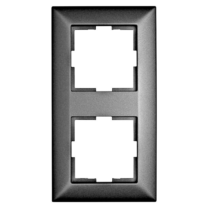 Schrack Abdeckrahmen Visio S 50 (2-fach, Anthrazit, Kunststoff) | BAUHAUS