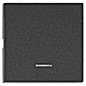 Schrack Wippschalter Visio S 50 mit Linse (L x B x H: 50 x 50 x 7 mm, Anthrazit, Kunststoff) | BAUHAUS