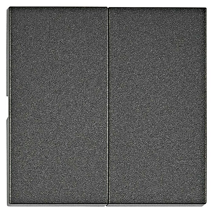 Schrack Serienschalter Visio S 50 (L x B x H: 50 x 27,5 x 7 mm, Anthrazit, Kunststoff, Doppelschalter) | BAUHAUS