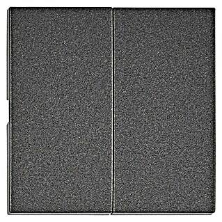Schrack Serienschalter Visio S 50 (L x B x H: 50 x 27,5 x 7 mm, Anthrazit, Kunststoff, Doppelschalter)