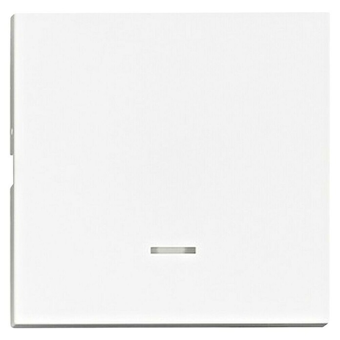 Schrack Wippschalter Visio S 50 mit Linse (L x B x H: 50 x 50 x 7 mm, Weiß, Kunststoff) | BAUHAUS