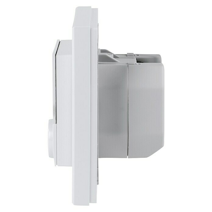 Homematic IP Funk-Raumthermostat HmIP-BWTHNetzbetrieben, 230 V/50 Hz, 54 x 86 x 86 mm Left Side View