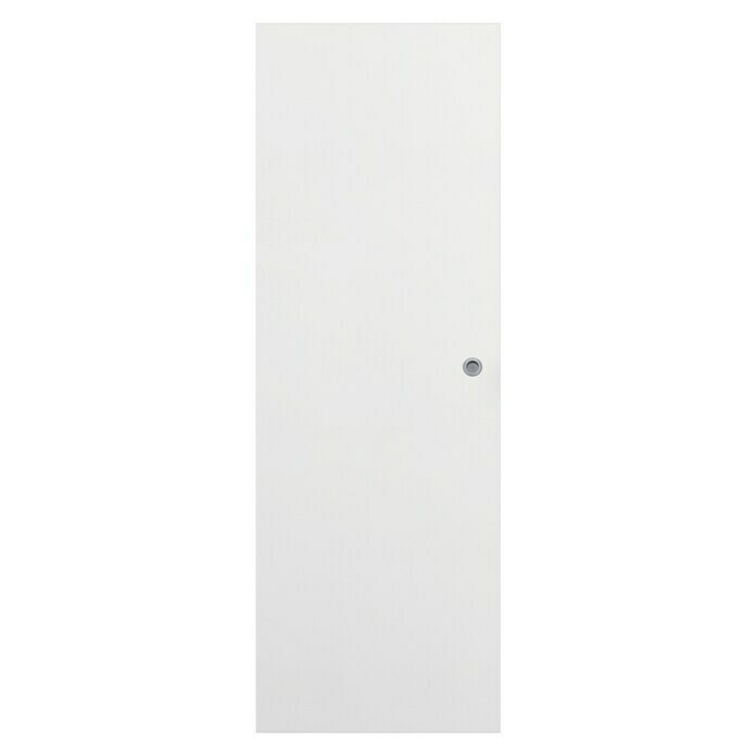 Puerta corredera de madera Essen con uñero (62,5 x 203 cm, Blanco, Maciza)