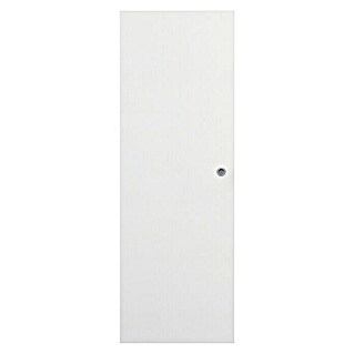 Solid Elements Puerta corredera de madera Essen (62,5 x 203 cm, Blanco, Maciza, Con uñero)