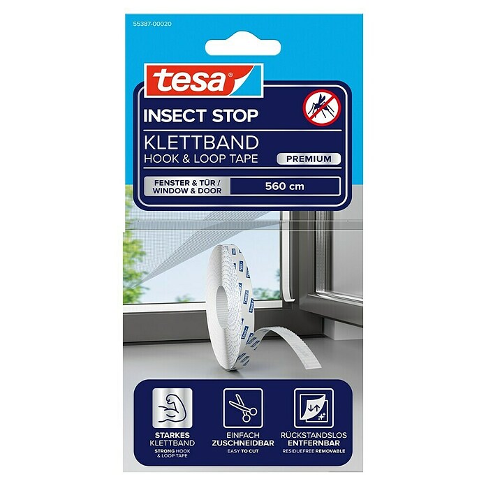 Tesa Insect Stop Cinta para mosquitera Comfort (Largo: 5,6 m, Antracita) | BAUHAUS