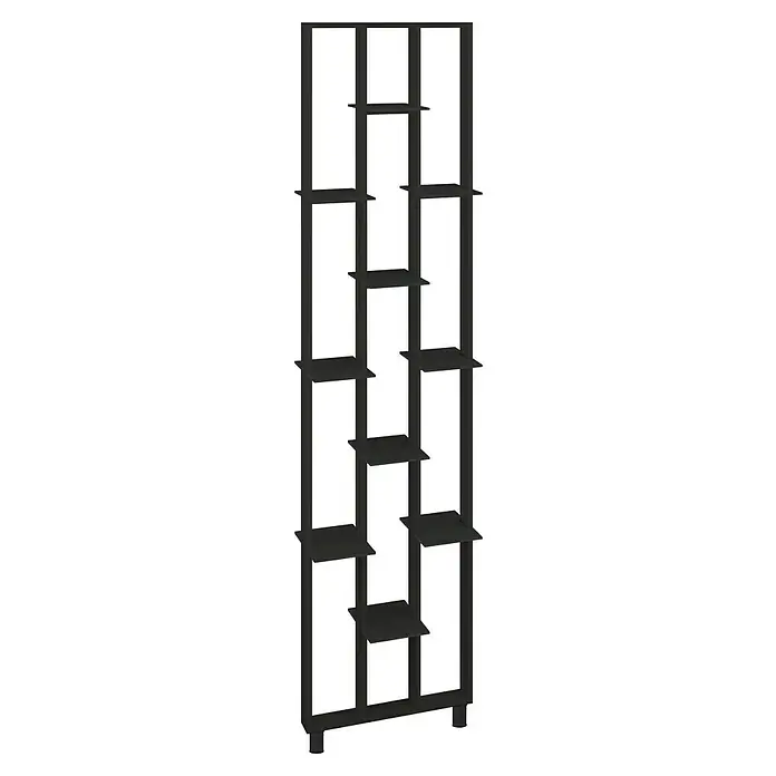 Mixpol Profile Regalboden Box Schwarz ARF - 25,5 x 22,3 cm, Schwarz, 2 Stk. - Schwarzes Metallregal mit modern platzierten Ablagen zur Aufbewahrung.