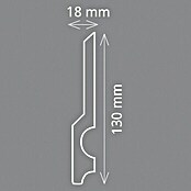 Fußleiste (200 x 1,8 x 13 cm, Extrudiertes HD-Polymer)